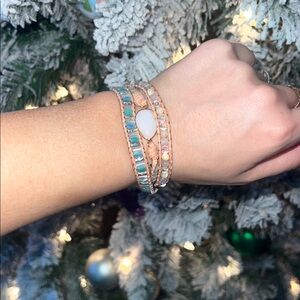 Moonstone wrap bracelet